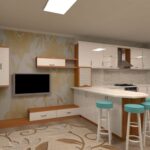 Akril materiallı mətbəx mebeli